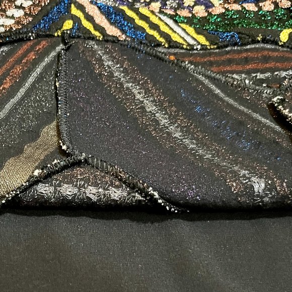 ⭐️SALE: $2235 Orange Label MISSONI Metallic Geometric Knit Skirt Size 6 - Picture 7 of 14